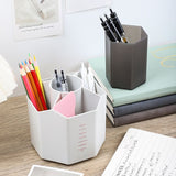 Darrahopens Home & Garden > Home Office Accessories > Desk Accessories 1pc 360 Rotating Plastic Desk Pen Organizer ， Dual-Purpose Art Supply Pencil Cup for Office, School, Home
