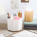 Darrahopens Home & Garden > Home Office Accessories > Desk Accessories 1pc 360 Rotating Plastic Desk Pen Organizer ， Dual-Purpose Art Supply Pencil Cup for Office, School, Home
