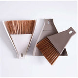 Darrahopens Home & Garden > Home Office Accessories > Desk Accessories 1Set Mini Dustpan Brush Sets, Cleaning Brush For Table, Desk, Countertop, Keyboard, Car, Camping (Beige)