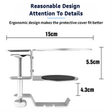 Darrahopens Home & Garden > Home Office Accessories > Desk Accessories 2-in-1 Under-Desk Metal Headphone Hanger &  Anti-Spill Cup Holder - No-Drill Heavy-Duty Desk Adjustable Clamp and 360° Swivel Hook