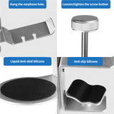 Darrahopens Home & Garden > Home Office Accessories > Desk Accessories 2-in-1 Under-Desk Metal Headphone Hanger &  Anti-Spill Cup Holder - No-Drill Heavy-Duty Desk Adjustable Clamp and 360° Swivel Hook