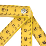 Darrahopens Home & Garden > Home Office Accessories > Desk Accessories 2Pcs ABS Folding Ruler Portable 0.5m Foldable Ruler with Key Ring for Carpentry Laying TilesYellow In Australia - Darrahopens