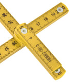 Darrahopens Home & Garden > Home Office Accessories > Desk Accessories 2Pcs ABS Folding Ruler Portable 0.5m Foldable Ruler with Key Ring for Carpentry Laying TilesYellow In Australia - Darrahopens