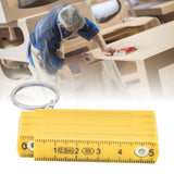 Darrahopens Home & Garden > Home Office Accessories > Desk Accessories 2Pcs ABS Folding Ruler Portable 0.5m Foldable Ruler with Key Ring for Carpentry Laying TilesYellow In Australia - Darrahopens