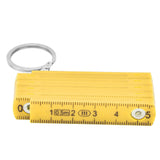 Darrahopens Home & Garden > Home Office Accessories > Desk Accessories 2Pcs ABS Folding Ruler Portable 0.5m Foldable Ruler with Key Ring for Carpentry Laying TilesYellow In Australia - Darrahopens