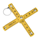 Darrahopens Home & Garden > Home Office Accessories > Desk Accessories 2Pcs ABS Folding Ruler Portable 0.5m Foldable Ruler with Key Ring for Carpentry Laying TilesYellow In Australia - Darrahopens
