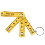 Darrahopens Home & Garden > Home Office Accessories > Desk Accessories 2Pcs ABS Folding Ruler Portable 0.5m Foldable Ruler with Key Ring for Carpentry Laying TilesYellow In Australia - Darrahopens
