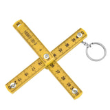 Darrahopens Home & Garden > Home Office Accessories > Desk Accessories 2Pcs ABS Folding Ruler Portable 0.5m Foldable Ruler with Key Ring for Carpentry Laying TilesYellow In Australia - Darrahopens