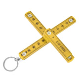 Darrahopens Home & Garden > Home Office Accessories > Desk Accessories 2Pcs ABS Folding Ruler Portable 0.5m Foldable Ruler with Key Ring for Carpentry Laying TilesYellow In Australia - Darrahopens