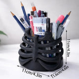 Darrahopens Home & Garden > Home Office Accessories > Desk Accessories 3D Printed Rib Pen Holder - Skeleton Desktop Organizer is both a practical pen holder and a sculpture.