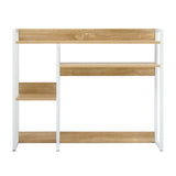 Darrahopens Home & Garden > Home Office Accessories > Desk Accessories Artist Desk Organizer 2-Tier Desk Shelf 24cm Depth for Unblocked Monitor View Asymmetrical Desk Hutch Dorm for WFH & Gaming Heavy-Duty