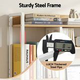 Darrahopens Home & Garden > Home Office Accessories > Desk Accessories Artist Desk Organizer 2-Tier Desk Shelf 24cm Depth for Unblocked Monitor View Asymmetrical Desk Hutch Dorm for WFH & Gaming Heavy-Duty