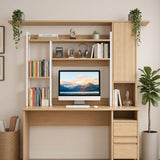 Darrahopens Home & Garden > Home Office Accessories > Desk Accessories Artist Desk Organizer 2-Tier Desk Shelf 24cm Depth for Unblocked Monitor View Asymmetrical Desk Hutch Dorm for WFH & Gaming Heavy-Duty