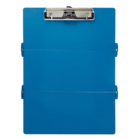 Darrahopens Home & Garden > Home Office Accessories > Desk Accessories Blue Waterproof Aluminum Tri-Fold Nursing Clipboard with Pen Slot - Lightweight Pocket-Sized A4 Document Holder & 180° Flat Writing Pad