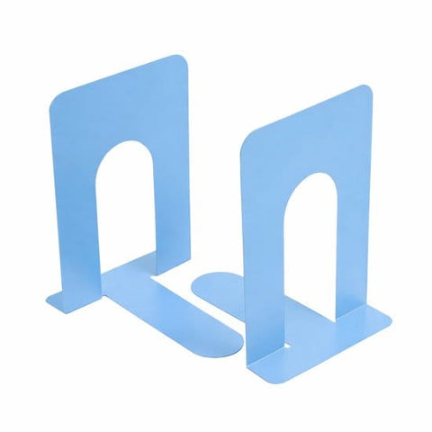 Darrahopens Home & Garden > Home Office Accessories > Desk Accessories Bookends - Metal - Iron Bookshelves - To be used for supporting books and organizing your desk - 2 Pieces - 13 × 15 × 16.5 cm - Blue