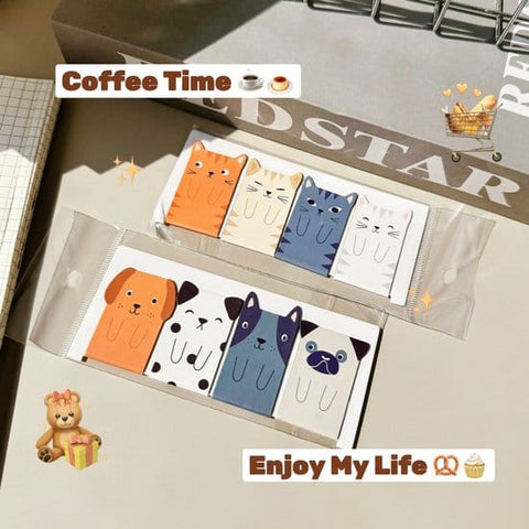 Darrahopens Home & Garden > Home Office Accessories > Desk Accessories Bookmarks - Cute Magnetic Bookmarks - 8-Pack - Cute Cartoon Cats and Dogs Designs - Easy to Read - Cool School Supplies and Reading Gift (4 Cats + 4 Dogs)