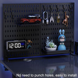 Darrahopens Home & Garden > Home Office Accessories > Desk Accessories CARLA HOME 2 Pack Desk Pegboard Organizer Kit  with Hooks, Tray & Mount Ideal for Office, Gaming Setup & Home Workspace Organization (Black)