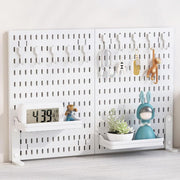 Darrahopens Home & Garden > Home Office Accessories > Desk Accessories CARLA HOME 2 Pack Desk Pegboard Organizer Kit  with Hooks, Tray & Mount Ideal for Office, Gaming Setup & Home Workspace Organization (White)