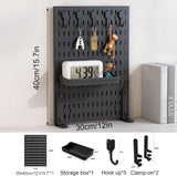 Darrahopens Home & Garden > Home Office Accessories > Desk Accessories CARLA HOME Desk Pegboard Organizer Kit  with Hooks, Tray & Mount Ideal for Office, Gaming Setup & Home Workspace Organization (Black)