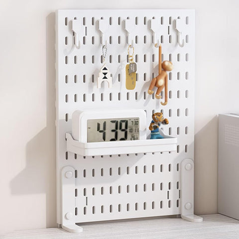 Darrahopens Home & Garden > Home Office Accessories > Desk Accessories CARLA HOME Desk Pegboard Organizer Kit  with Hooks, Tray & Mount Ideal for Office, Gaming Setup & Home Workspace Organization (White)