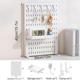 Darrahopens Home & Garden > Home Office Accessories > Desk Accessories CARLA HOME Desk Pegboard Organizer Kit  with Hooks, Tray & Mount Ideal for Office, Gaming Setup & Home Workspace Organization (White)
