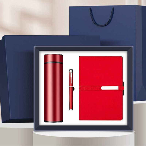 Darrahopens Home & Garden > Home Office Accessories > Desk Accessories Corporate Gift Set Insulated Water Bottle Notebook Pen, Business Executive Office Gift Box Set-red In Australia - Darrahopens