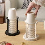 Darrahopens Home & Garden > Home Office Accessories > Desk Accessories Disposable cup holder for paper cups - practical cup holder - paper cup dispenser for the desk - cup dispenser - Multifunctional paper cup holder - set of two (black, white)