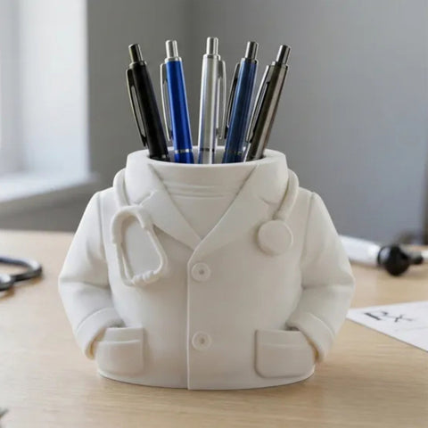 Darrahopens Home & Garden > Home Office Accessories > Desk Accessories Doctor Pen Holder Desk Organizer - Lab Coat & Stethoscope Desktop Doctor Pen Holder