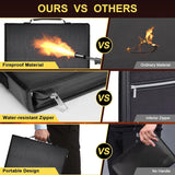 Darrahopens Home & Garden > Home Office Accessories > Desk Accessories Fireproof & Waterproof Expanding File Folder Organizer with Zipper - Large Capacity Document Safe Bag(Black no-handle model)