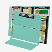 Darrahopens Home & Garden > Home Office Accessories > Desk Accessories Green Waterproof Aluminum Tri-Fold Nursing Clipboard with Pen Slot - Lightweight Pocket-Sized A4 Document Holder & 180° Flat Writing Pad