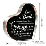 Darrahopens Home & Garden > Home Office Accessories > Desk Accessories Heart-Shaped Acrylic Dad Plaque, Dear Dad Keepsake Desk Decoration and Gift from Daughter or Son for Father's Day, Birthday or Anniversary In Australia - Darrahopens