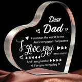 Darrahopens Home & Garden > Home Office Accessories > Desk Accessories Heart-Shaped Acrylic Dad Plaque, Dear Dad Keepsake Desk Decoration and Gift from Daughter or Son for Father's Day, Birthday or Anniversary In Australia - Darrahopens