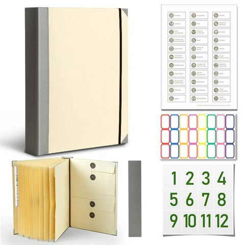 Darrahopens Home & Garden > Home Office Accessories > Desk Accessories In Case I Go Missing Khaki High-Capacity Emergency Information Binder - Heavy Duty Expanding File Organizer and Document Safety Folder