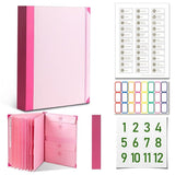 Darrahopens Home & Garden > Home Office Accessories > Desk Accessories In Case I Go Missing Pink High-Capacity Emergency Information Binder - Heavy Duty Expanding File Organizer and Document Safety Folder