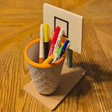 Darrahopens Home & Garden > Home Office Accessories > Desk Accessories Large Basketball Net Pencil Holder with Backboard