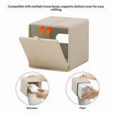 Darrahopens Home & Garden > Home Office Accessories > Desk Accessories Leather Tissue Box Cover Square Tissue Box Holder for Bathroom Vanity Countertop Night Stands Bedroom Office Desk,Modern Tissue Decorative Organizer with Magnetic Closure（Only tissue box）
