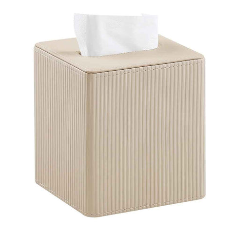 Darrahopens Home & Garden > Home Office Accessories > Desk Accessories Leather Tissue Box Cover Square Tissue Box Holder for Bathroom Vanity Countertop Night Stands Bedroom Office Desk,Modern Tissue Decorative Organizer with Magnetic Closure（Only tissue box）