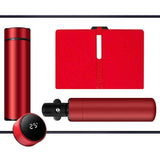 Darrahopens Home & Garden > Home Office Accessories > Desk Accessories Luxury Corporate Gift Set Temperature Display Bottle Auto Umbrella Notebook, Premium Business Office Gift Hamper, All Weather Practical Employee Client Present-red In Australia - Darrahopens