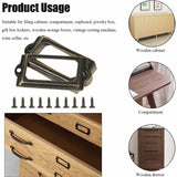 Darrahopens Home & Garden > Home Office Accessories > Desk Accessories Metal Label Holder 70x33mm Bronze Desk Organizer with Screws 15 Pcs