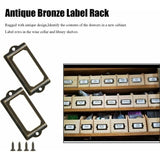 Darrahopens Home & Garden > Home Office Accessories > Desk Accessories Metal Label Holder 70x33mm Bronze Desk Organizer with Screws 15 Pcs