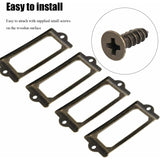 Darrahopens Home & Garden > Home Office Accessories > Desk Accessories Metal Label Holder 70x33mm Bronze Desk Organizer with Screws 15 Pcs