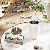 Darrahopens Home & Garden > Home Office Accessories > Desk Accessories Multi-Purpose Anti-Spill Cup Holder with Suction Base & Detachable Phone Stand(blue)