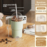 Darrahopens Home & Garden > Home Office Accessories > Desk Accessories Multi-Purpose Anti-Spill Cup Holder with Suction Base & Detachable Phone Stand(green)