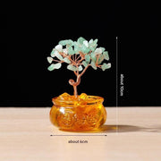 Darrahopens Home & Garden > Home Office Accessories > Desk Accessories Natural Green Crystal Money Tree with Fortune Basin & Adjustable Wire Branches - Desktop Feng Shui Decor for Wealth and Prosperity