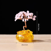 Darrahopens Home & Garden > Home Office Accessories > Desk Accessories Natural Pink Crystal Money Tree with Fortune Basin & Adjustable Wire Branches - Desktop Feng Shui Decor for Wealth and Prosperity