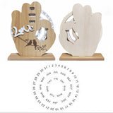 Darrahopens Home & Garden > Home Office Accessories > Desk Accessories OK Sign Timber Perpetual Calendar Decoration(15.3x19.1 CM) - Manual Rotating Date Tracker