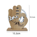 Darrahopens Home & Garden > Home Office Accessories > Desk Accessories OK Sign Timber Perpetual Calendar Decoration(15.3x19.1 CM) - Manual Rotating Date Tracker