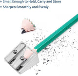 Darrahopens Home & Garden > Home Office Accessories > Desk Accessories Pencil Sharpener - 3-Piece - Double Hole Pencil Sharpener - Portable Manual Pencil Sharpener - Suitable for Children, Home, School and Office - Silver