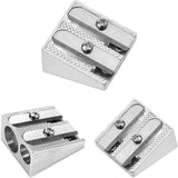 Darrahopens Home & Garden > Home Office Accessories > Desk Accessories Pencil Sharpener - 3-Piece - Double Hole Pencil Sharpener - Portable Manual Pencil Sharpener - Suitable for Children, Home, School and Office - Silver