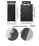 Darrahopens Home & Garden > Home Office Accessories > Desk Accessories Pink Waterproof Aluminum Tri-Fold Nursing Clipboard with Pen Slot - Lightweight Pocket-Sized A4 Document Holder & 180° Flat Writing Pad